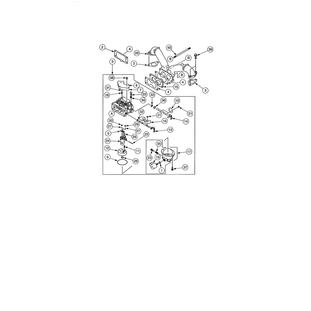 Carburetor Diagram and Parts List for 17AI2ACP756  Cub Cadet Lawn Tractor